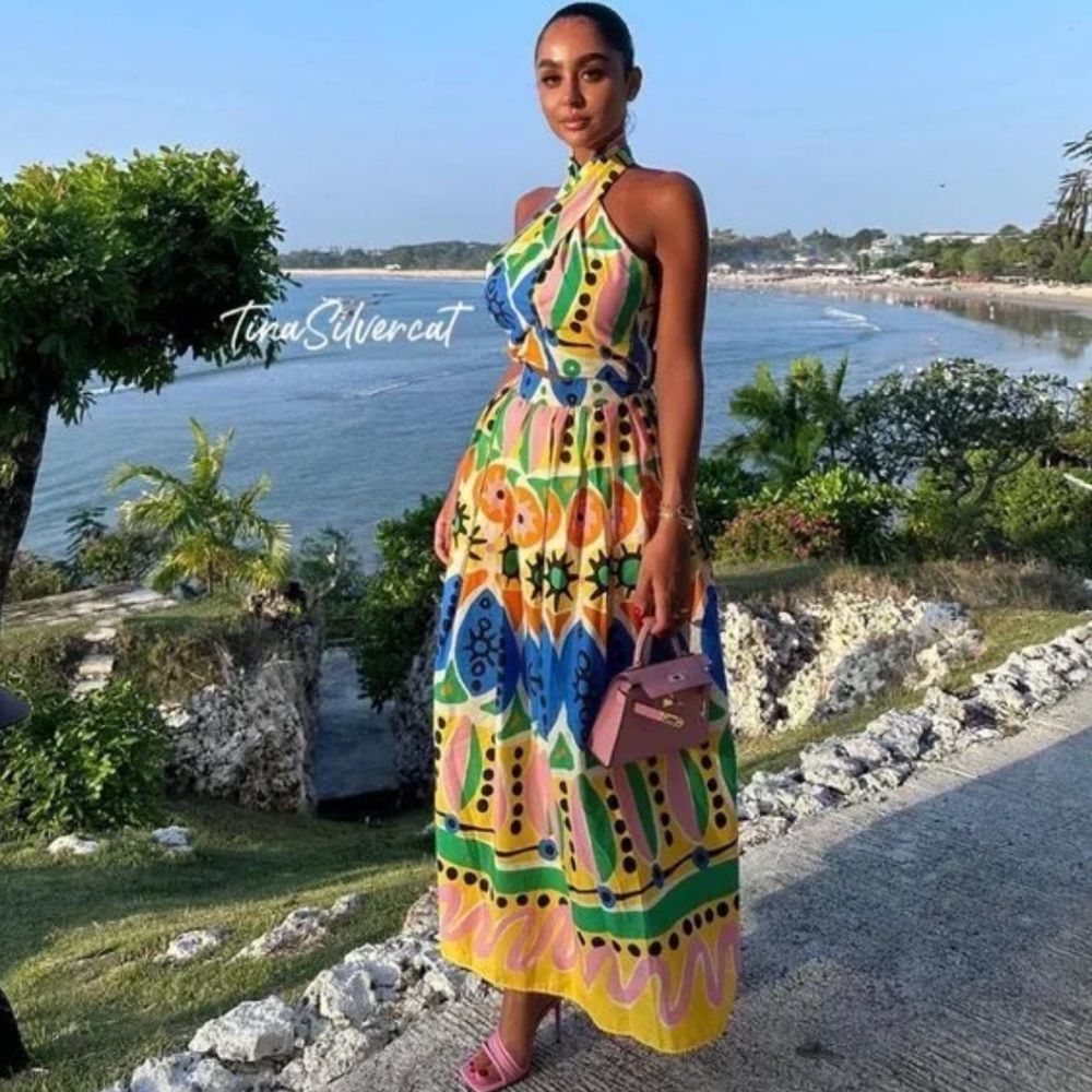 Sold Out ZARA COTTON PRINTED SET TOP AND SKIRT SIZE M